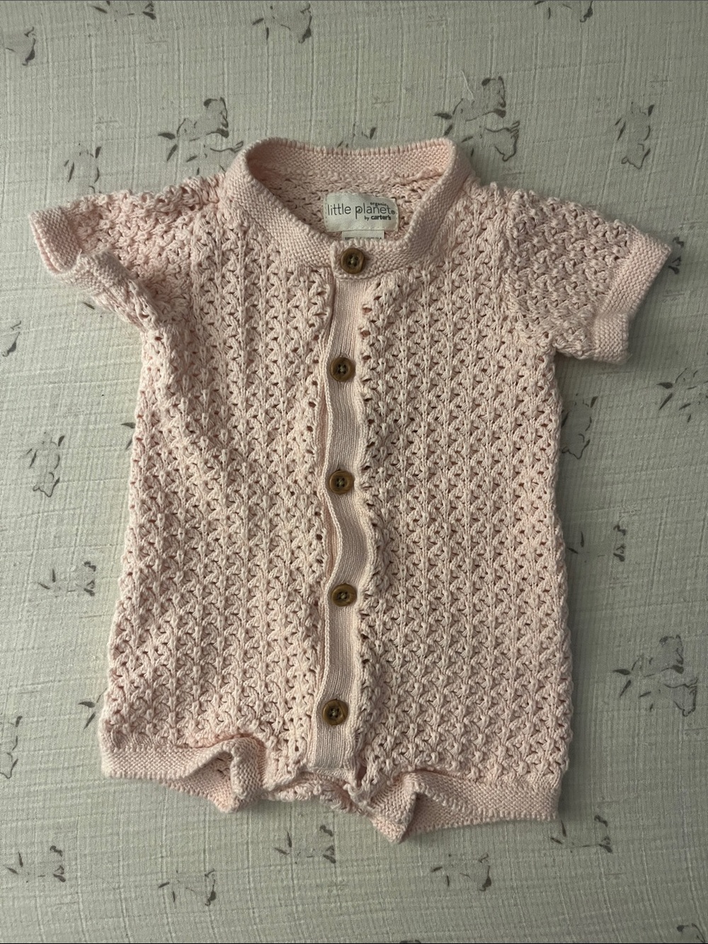 Little Planet by Carter's Pink Knit Baby One-Piece